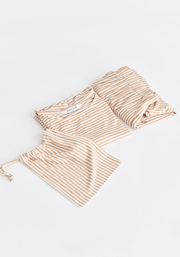 Frill Pyjama T-Shirt Set with Matching Overnight Pouch