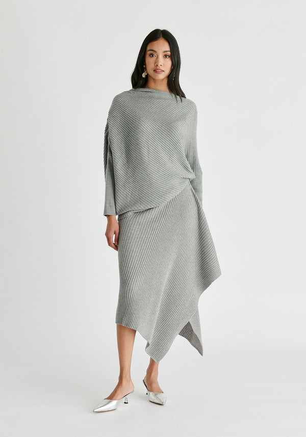 Draped Knitted Jumper