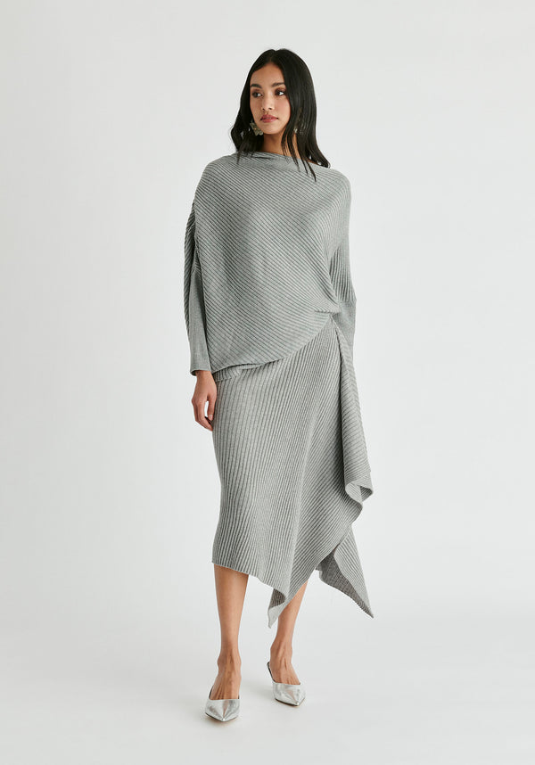 Draped Knitted Jumper