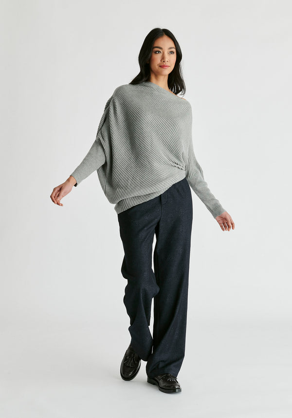 Draped Knitted Jumper