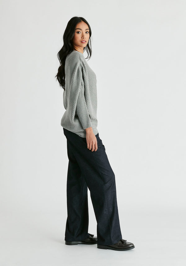 Draped Knitted Jumper
