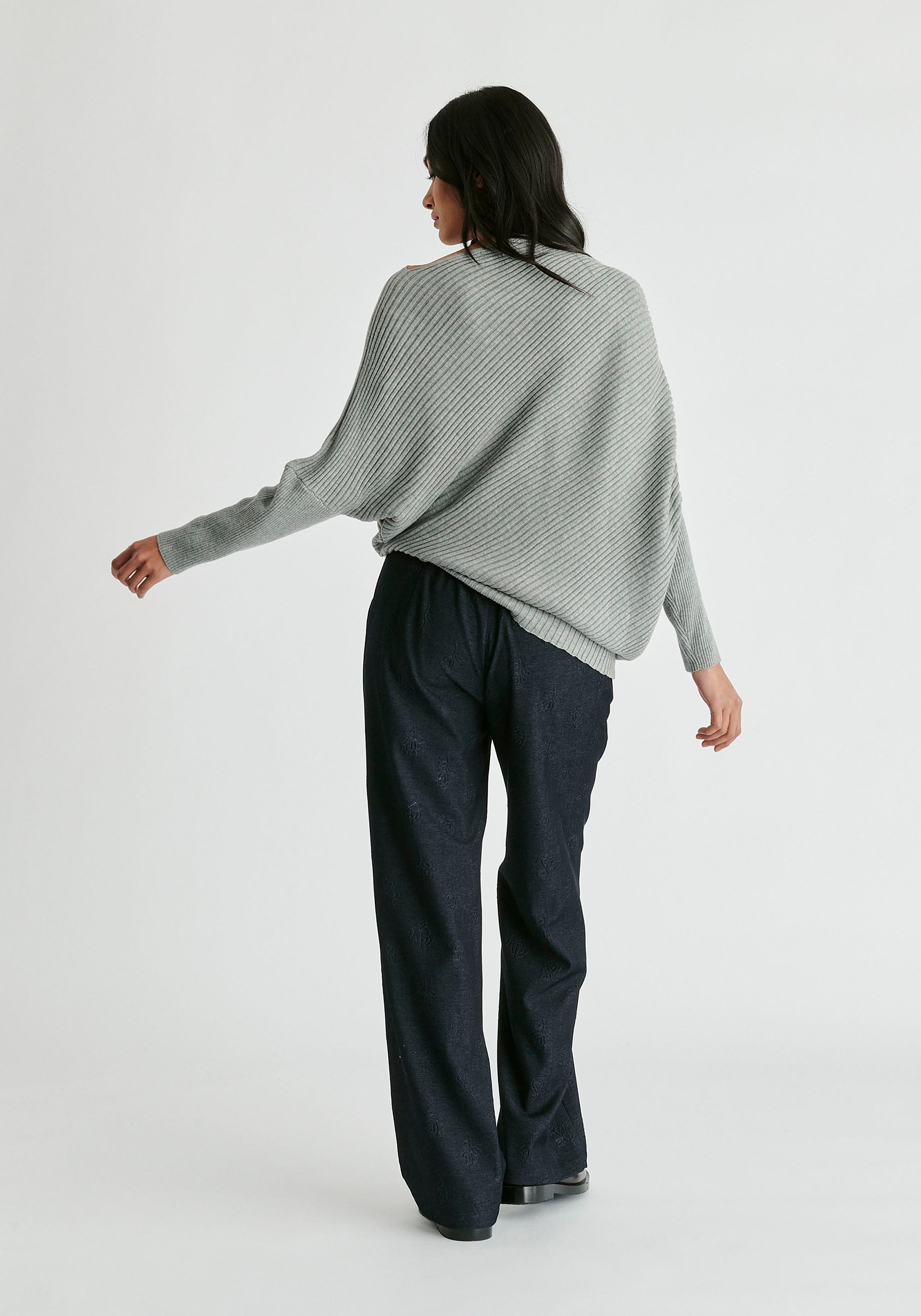Draped Knitted Jumper