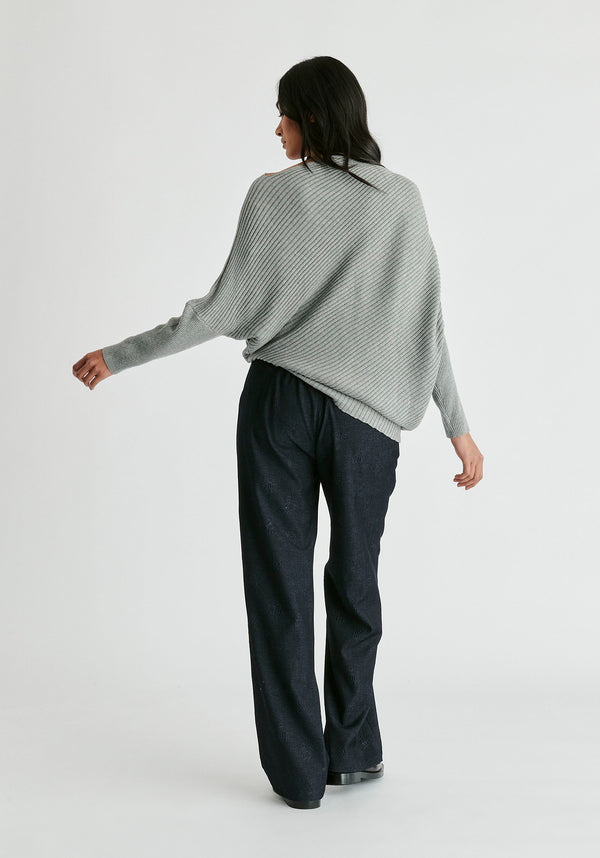 Draped Knitted Jumper