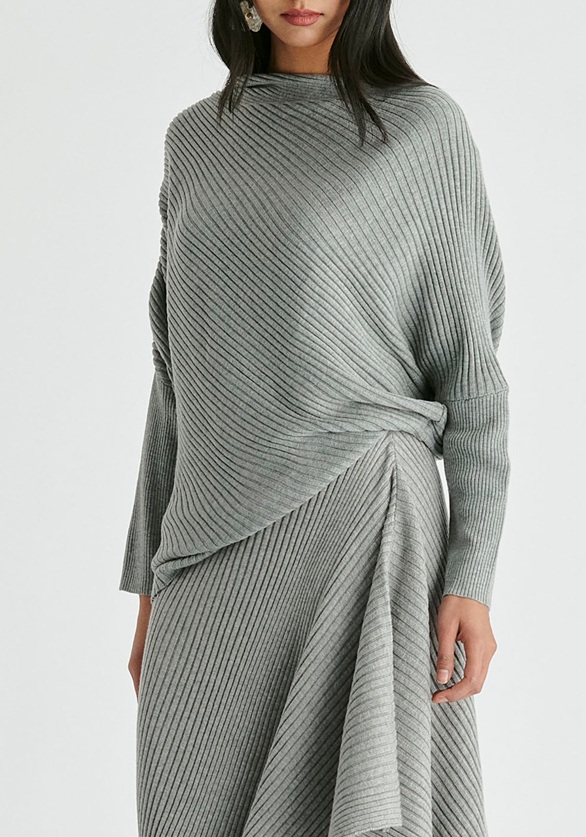 Draped Knitted Jumper