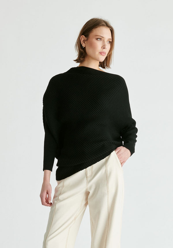 Draped Knitted Jumper