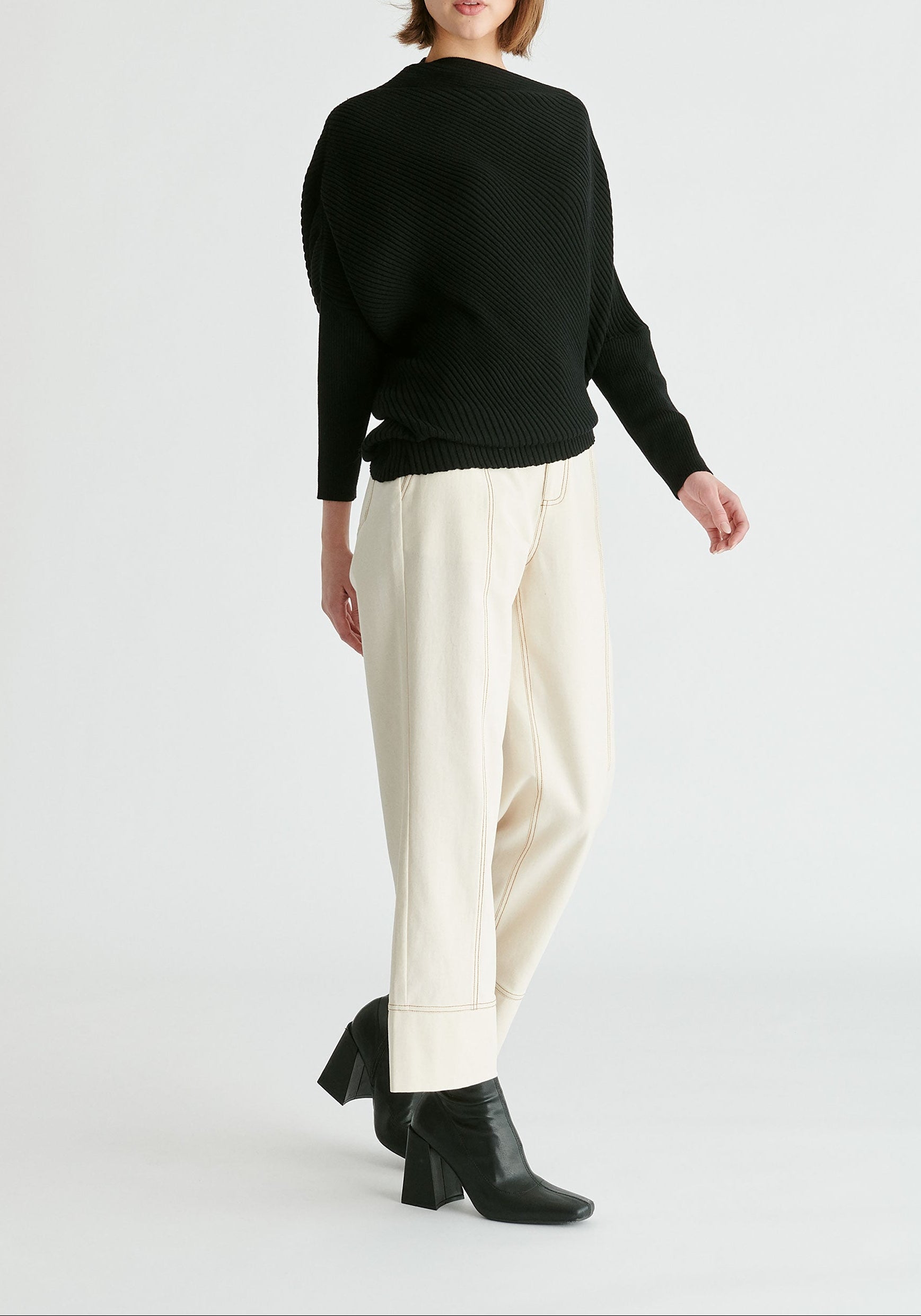 Draped Knitted Jumper