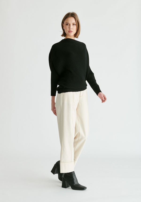 Draped Knitted Jumper