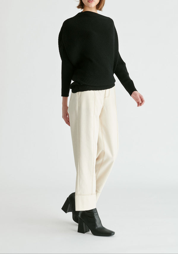 Draped Knitted Jumper