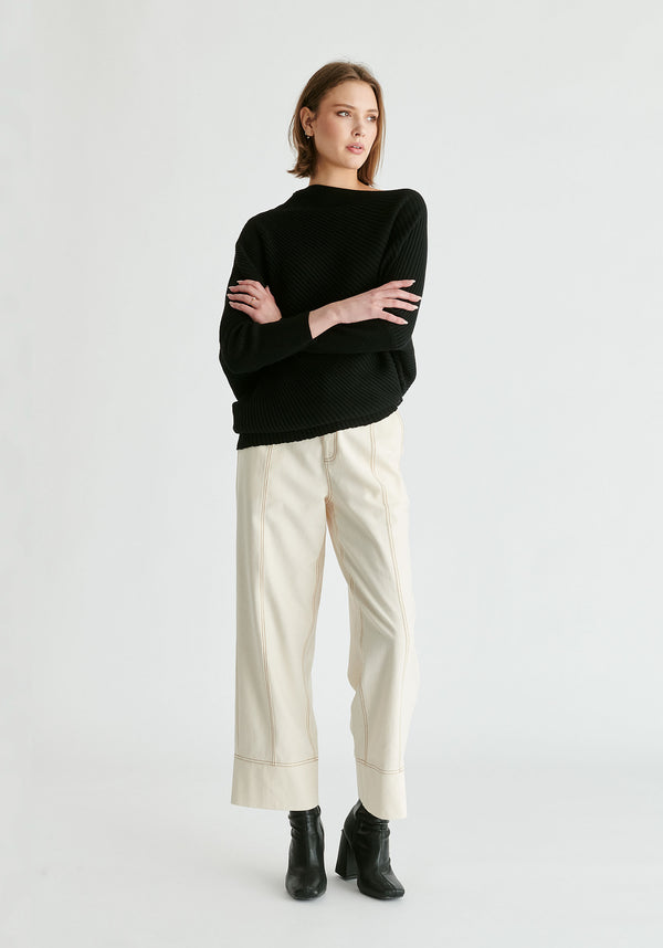 Draped Knitted Jumper