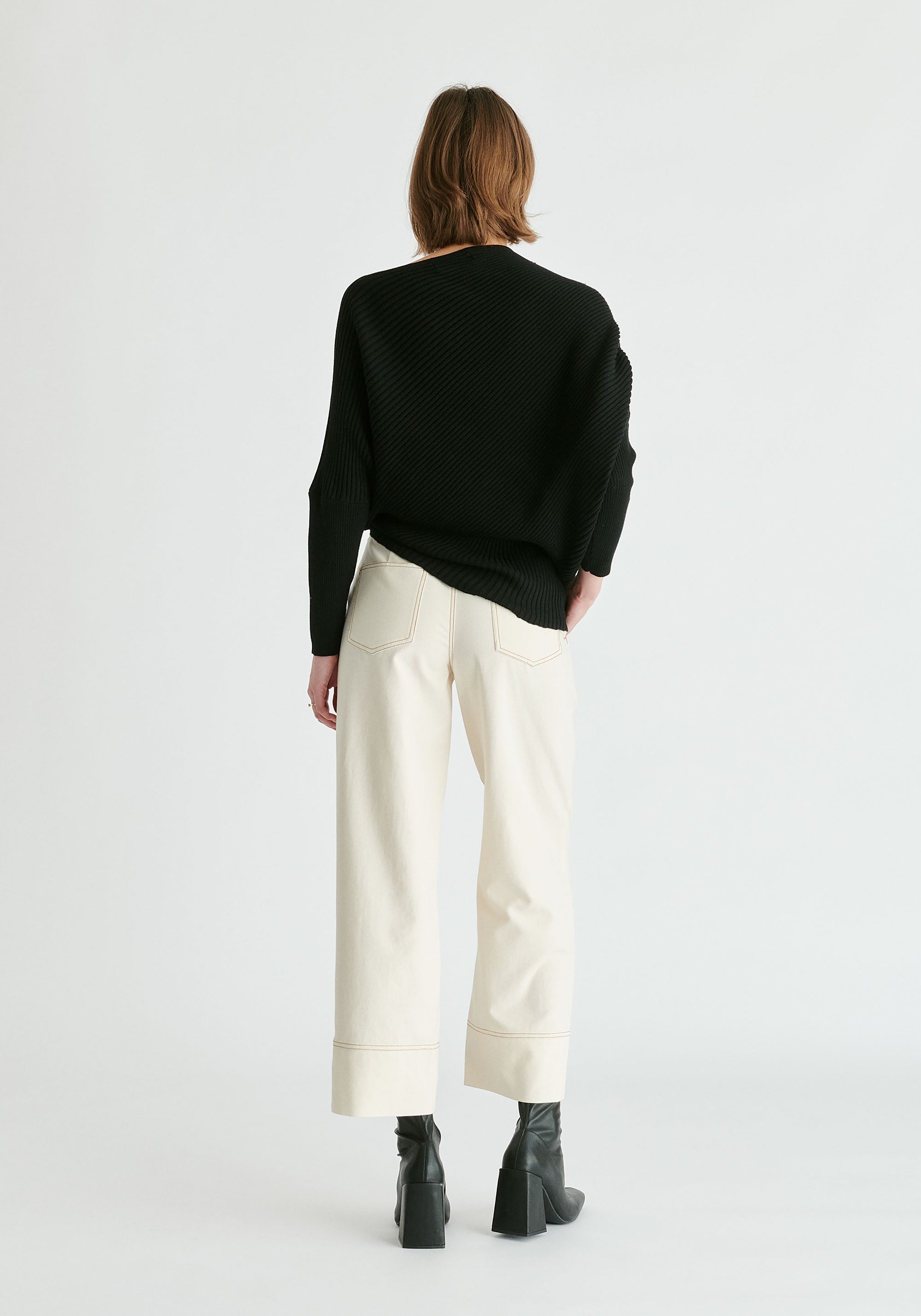 Draped Knitted Jumper