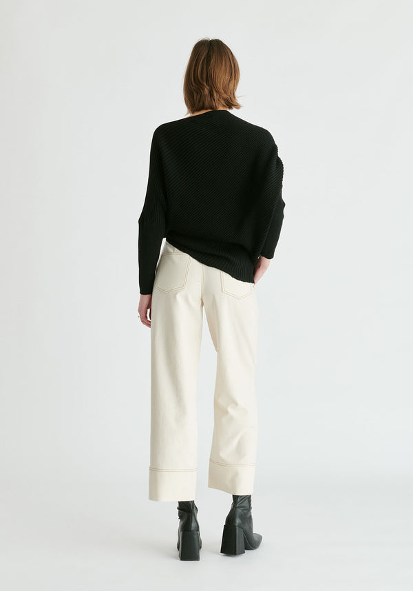 Draped Knitted Jumper