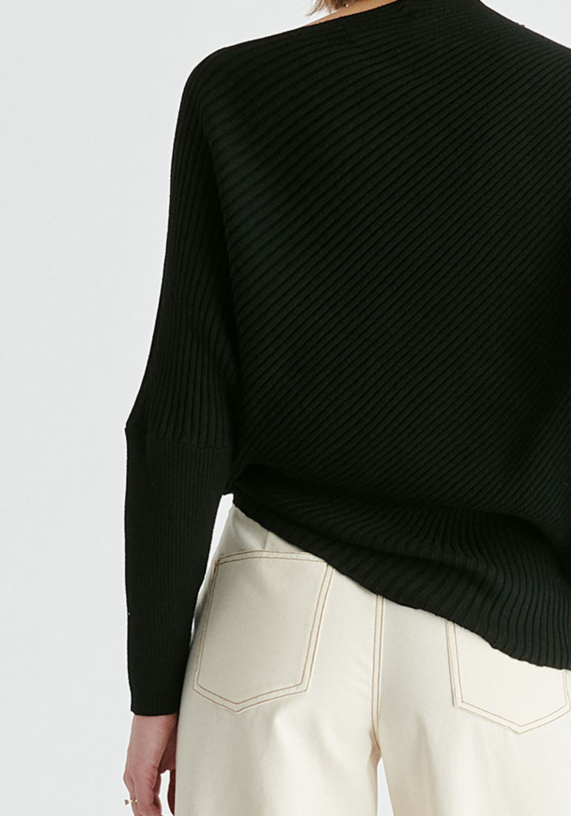 Draped Knitted Jumper