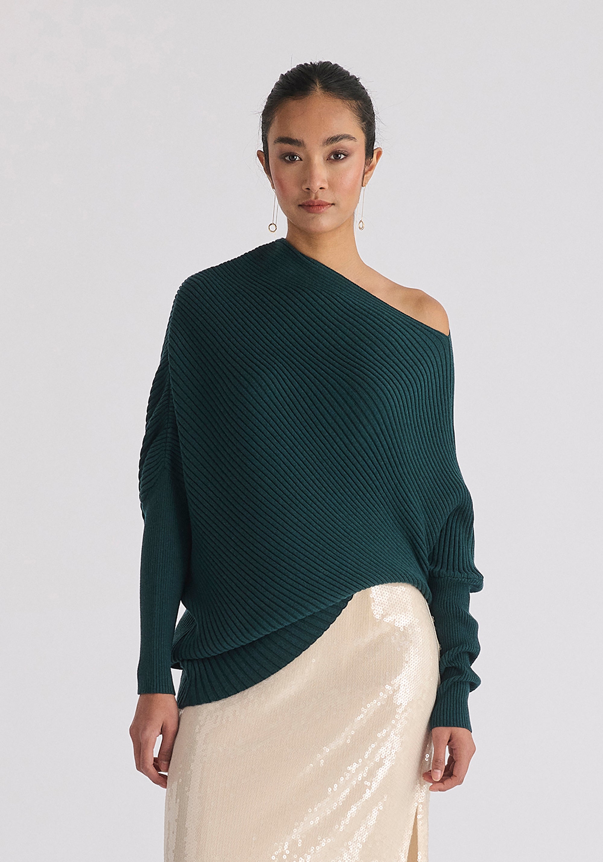 Draped Knitted Jumper