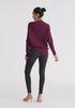 Draped Knitted Jumper in Midnight Plum Back
