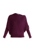 Draped Knitted Jumper in Midnight Plum Cutout