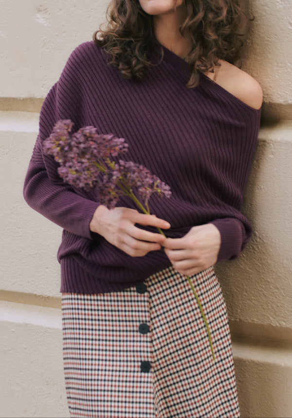 Draped Knitted Jumper