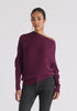 Draped Knitted Jumper in Midnight Plum