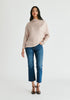 Draped Knitted Jumper in Blush Front