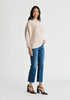 Draped Knitted Jumper in Blush Front