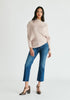 Draped Knitted Jumper in Blush Front