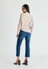 Draped Knitted Jumper in Blush Back