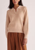Paisie Knitted Polo Jumper in Oatmeal