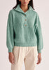 Paisie Button Neck Jumper in Teal