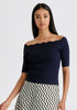Scallop Neck Knit Top