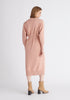 Paisie Knitted Wrap Dress in Pink Back