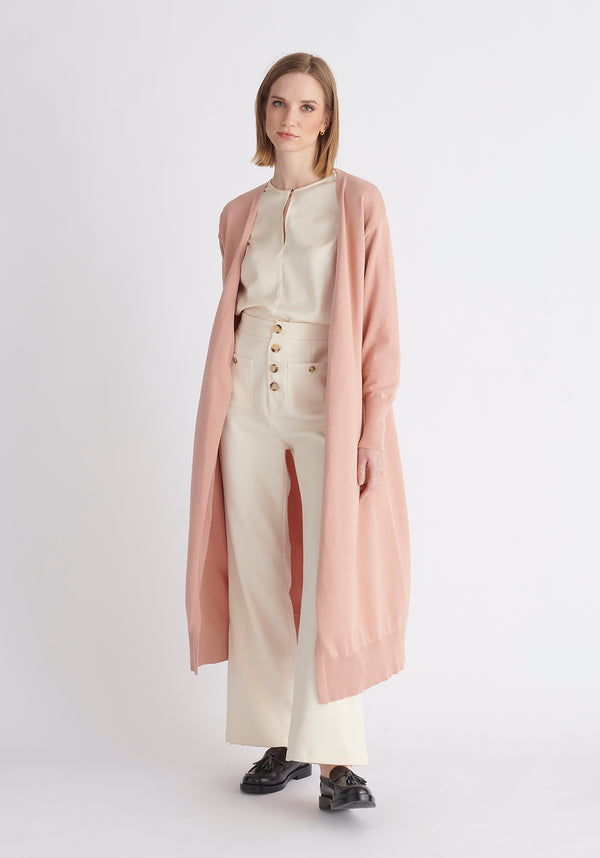 Paisie Knitted Wrap Dress in Pink