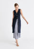 Pointelle Knitted Dress in Navy