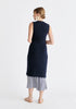 Pointelle Knitted Dress in Navy Back