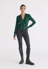 Long Sleeve Knitted Button Wrap Top Front