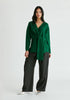 Wrap Side Tie Knit Jumper in Green Front
