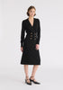 Long Sleeve Knitted Button Wrap Dress Front