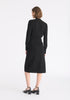 Long Sleeve Knitted Button Wrap Dress Back