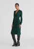 Long Sleeve Knitted Button Wrap Dress Side