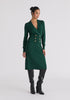 Long Sleeve Knitted Button Wrap Dress Side