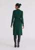 Long Sleeve Knitted Button Wrap Dress Back