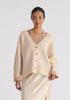 Two-Tone Cardigan in Cream