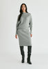 Draped Knitted Dress in Grey