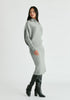 Draped Knitted Dress in Grey Side
