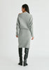 Draped Knitted Dress in Grey Back