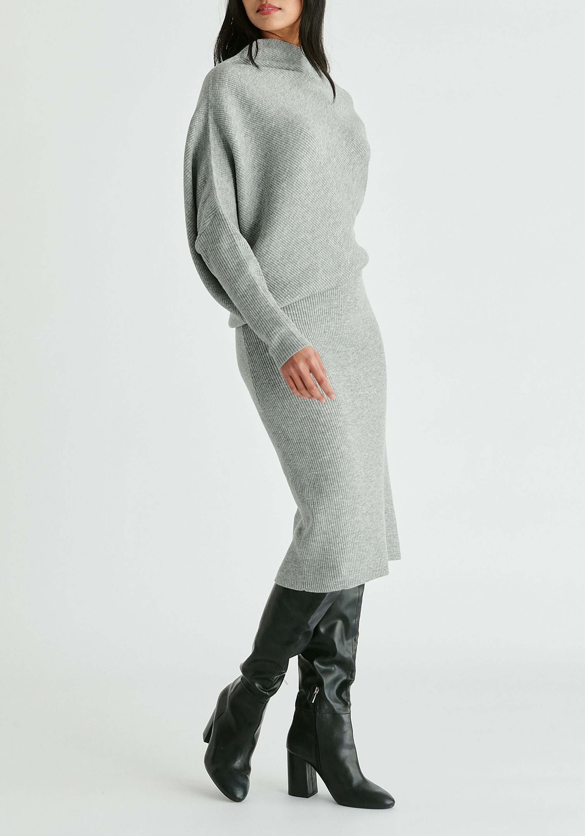 Draped Knitted Dress