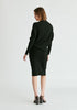 Draped Knitted Dress in Black Back