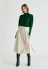 High Neck Knitted Top with Contrast Trim in Green Side