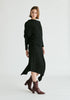 Draped Knitted Skirt in Black Side