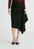 Draped Knitted Skirt in Black Closeup