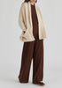 Ribbed Scarf Wrap with Front Pockets