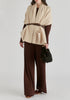 Ribbed Scarf Wrap with Front Pockets